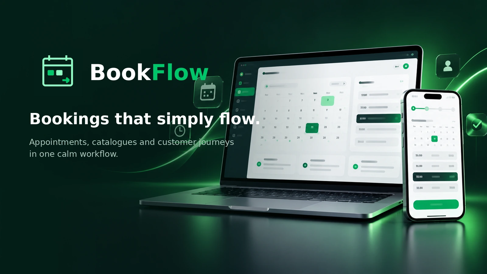 BookFlow WordPress dashboard and guided setup
